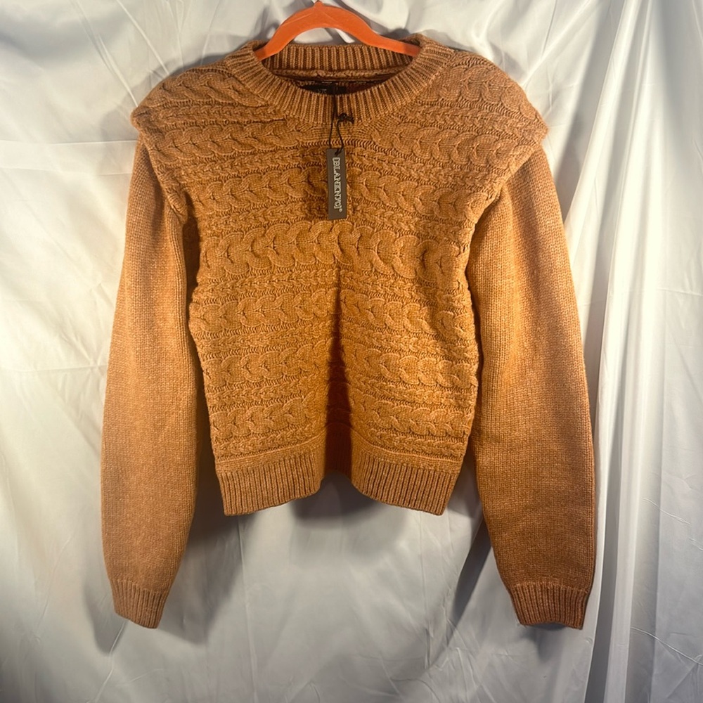 NWT! BLANKNYC Horizontal Cable Crewneck Sweater. Size XL